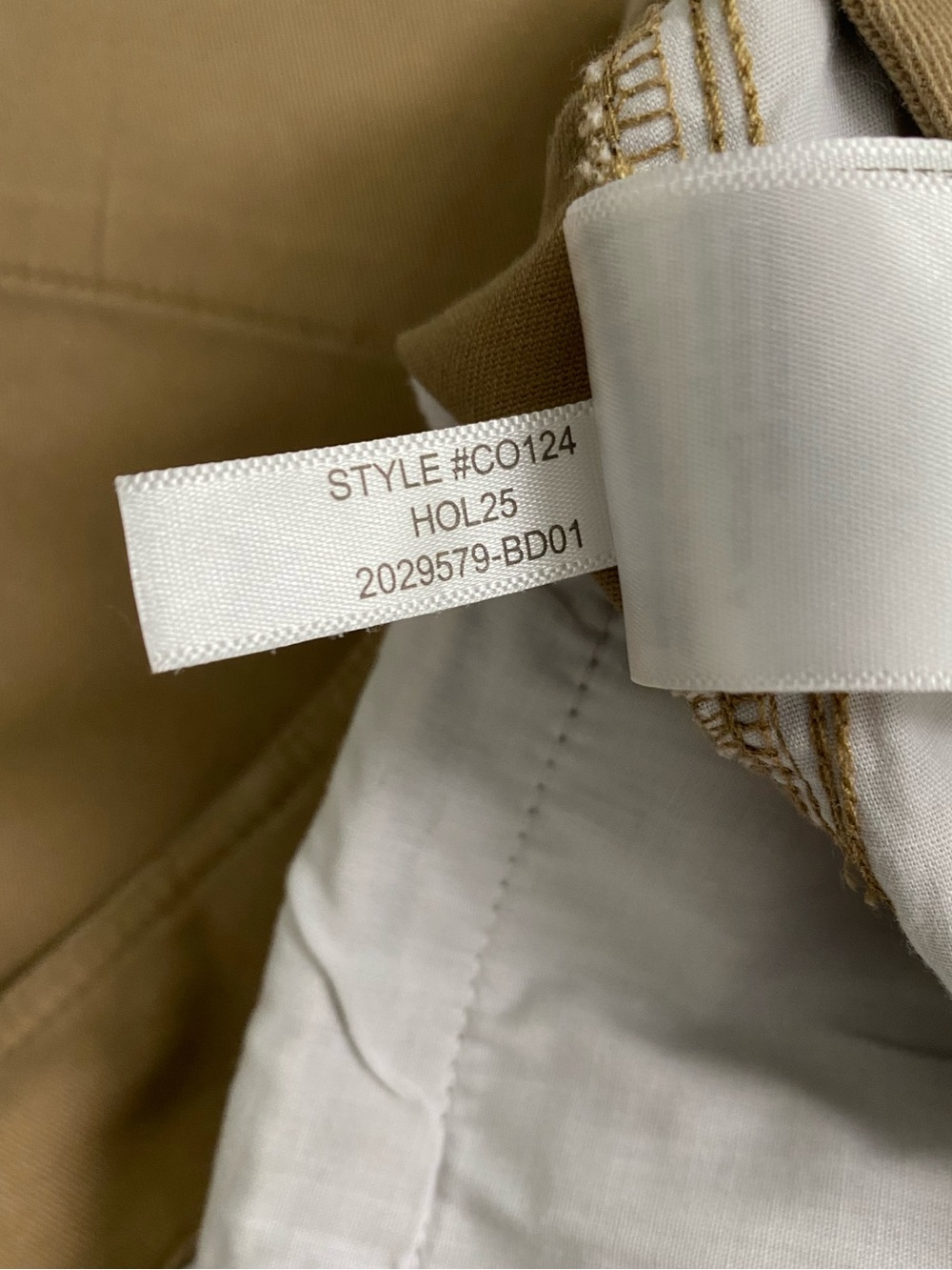 J. Crew Factory Twill Wide Leg Tie Waist Chino Pant | Camel - Picture 15 of 15